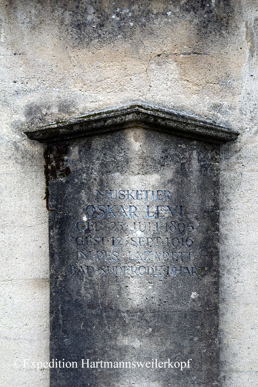 Jüdisches Denkmal in Freiburg Expedition Hartmannsweilerkopf 191418